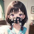 マスクをした若い女の子😷 2枚目