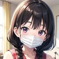 マスクをした若い女の子😷 4枚目