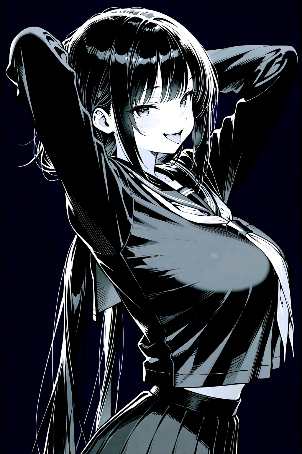 黒髪セーラー服