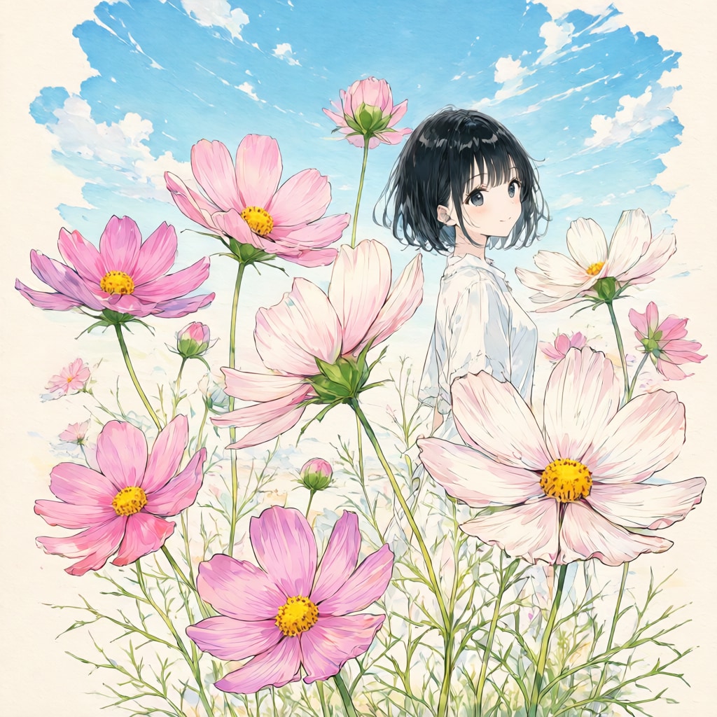 秋桜 | の人気AIイラスト・グラビア