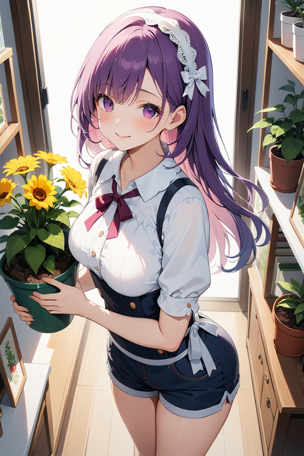 あ❗いらっしゃいませ福神様❤どうですか?このヒマワリ。いよいよ夏ですね❤暑いのは苦手ですがお花達の為にも頑張らなきゃ❤