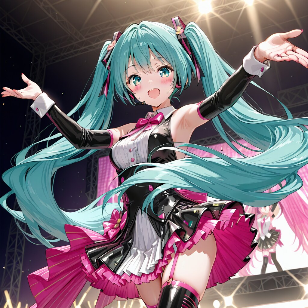 初音ミクが踊っている