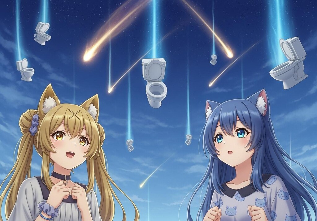 夏の便座流星群