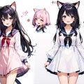 ちちぷい版 猫少女 デザインシート 3枚目