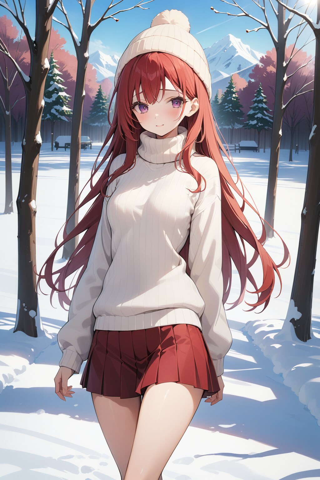 【ＥＭＥＲＡＬＤ様版】長身美脚赤髪紫目美少女（春夏秋冬）