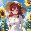 【ＥＭＥＲＡＬＤ様版】長身美脚赤髪紫目美少女（春夏秋冬） 4枚目