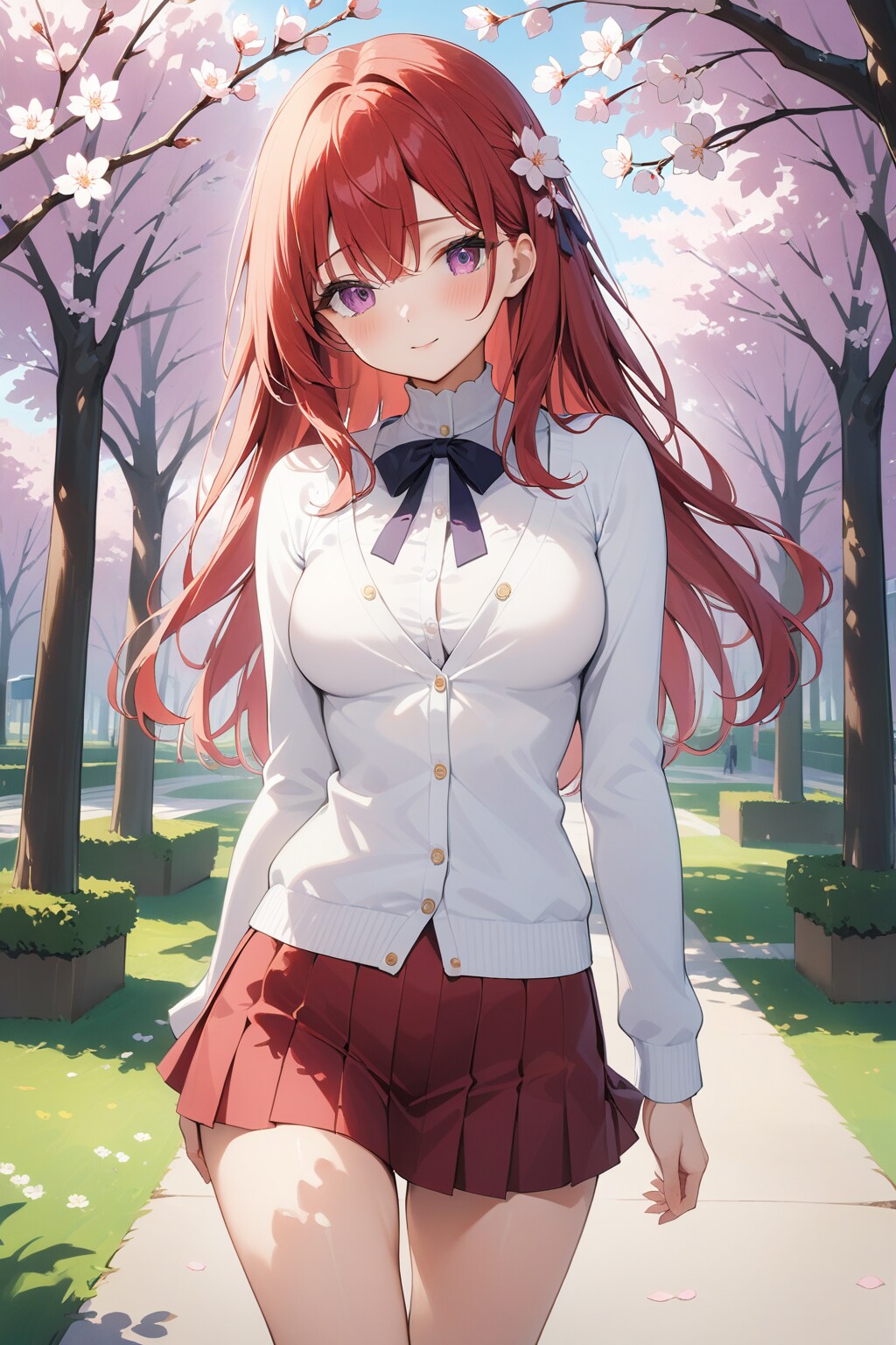 【ＥＭＥＲＡＬＤ様版】長身美脚赤髪紫目美少女（春夏秋冬）