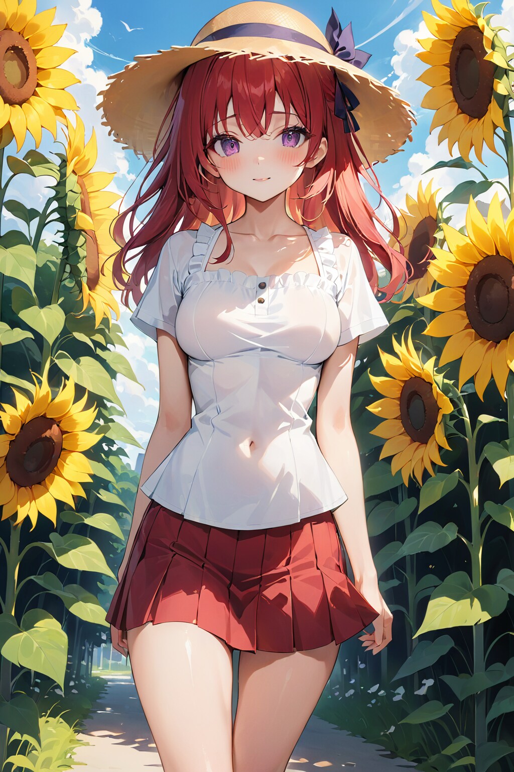 【ＥＭＥＲＡＬＤ様版】長身美脚赤髪紫目美少女（春夏秋冬）