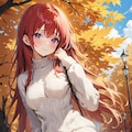 【ＥＭＥＲＡＬＤ様版】長身美脚赤髪紫目美少女（春夏秋冬） 8枚目