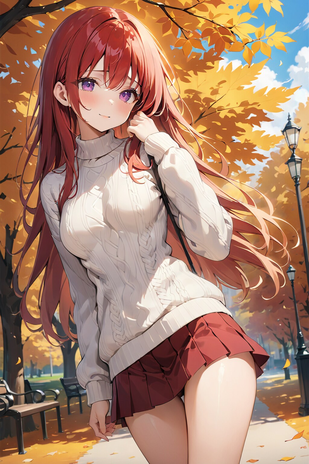 【ＥＭＥＲＡＬＤ様版】長身美脚赤髪紫目美少女（春夏秋冬）