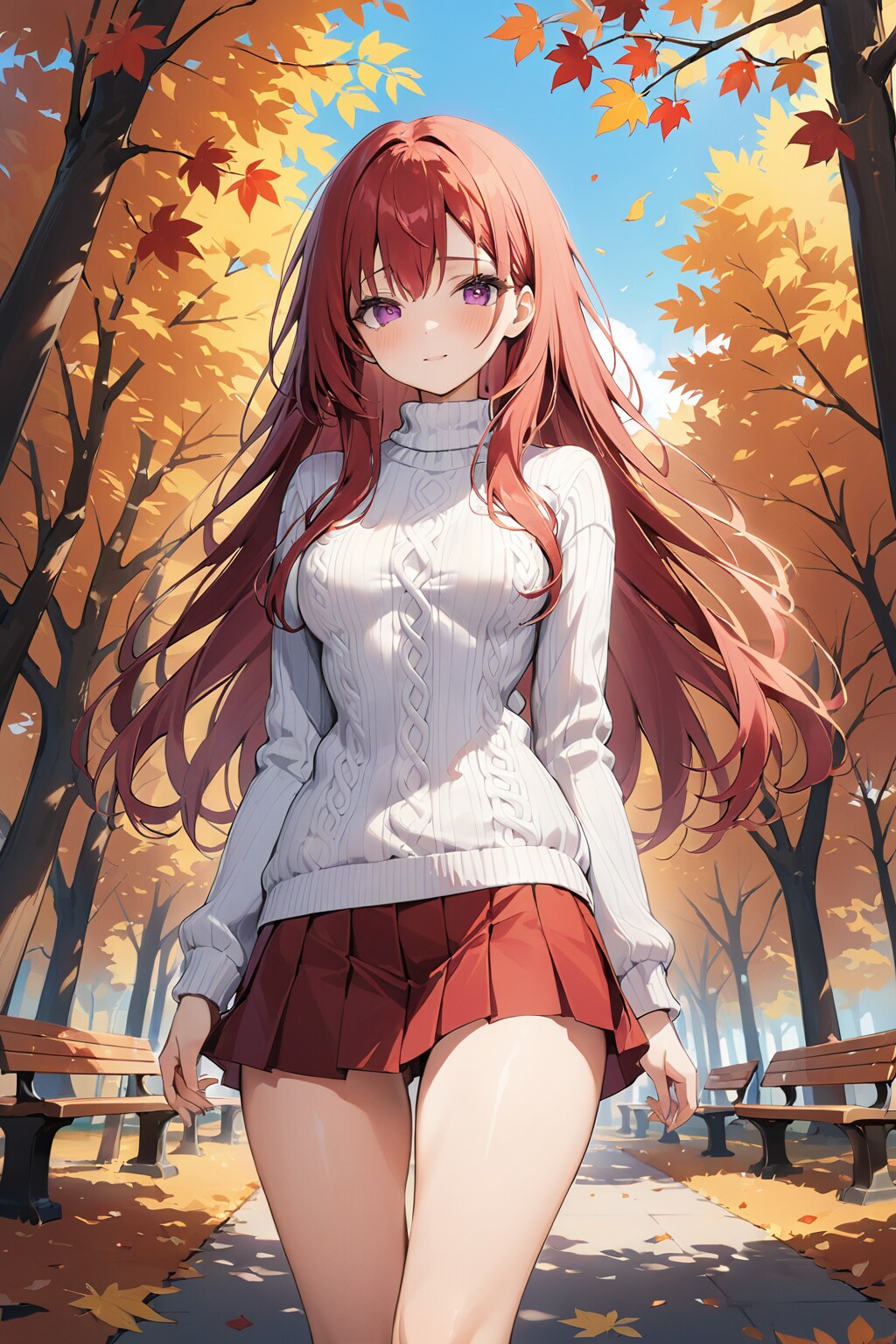 【ＥＭＥＲＡＬＤ様版】長身美脚赤髪紫目美少女（春夏秋冬）
