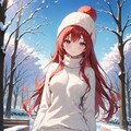 【ＥＭＥＲＡＬＤ様版】長身美脚赤髪紫目美少女（春夏秋冬） 12枚目