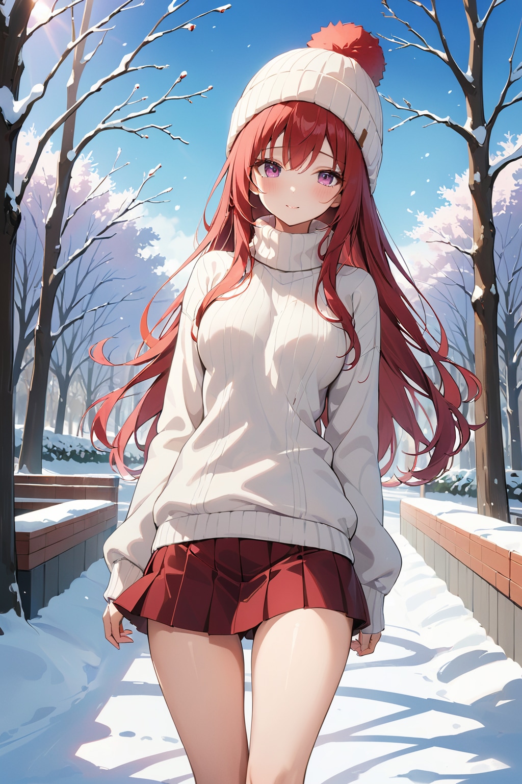 【ＥＭＥＲＡＬＤ様版】長身美脚赤髪紫目美少女（春夏秋冬）