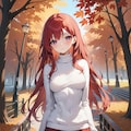 【ＥＭＥＲＡＬＤ様版】長身美脚赤髪紫目美少女（春夏秋冬） 7枚目