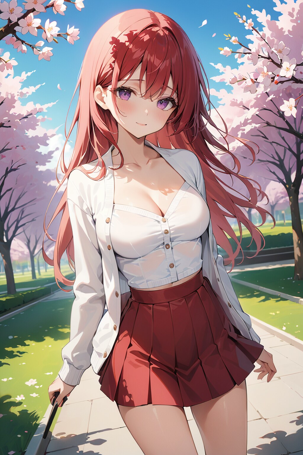 【ＥＭＥＲＡＬＤ様版】長身美脚赤髪紫目美少女（春夏秋冬）