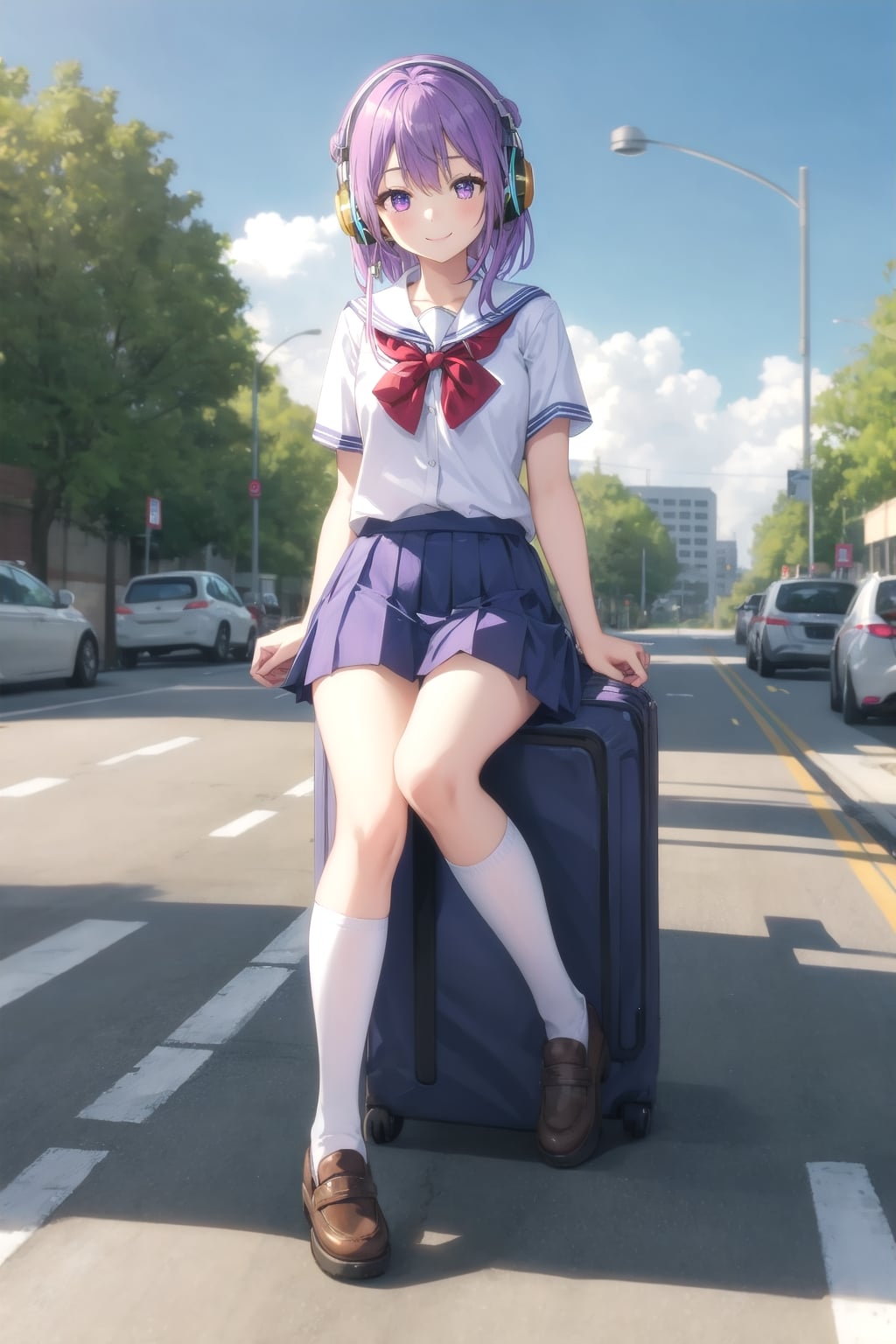 紫髪の女の子4 | の人気AIイラスト・グラビア