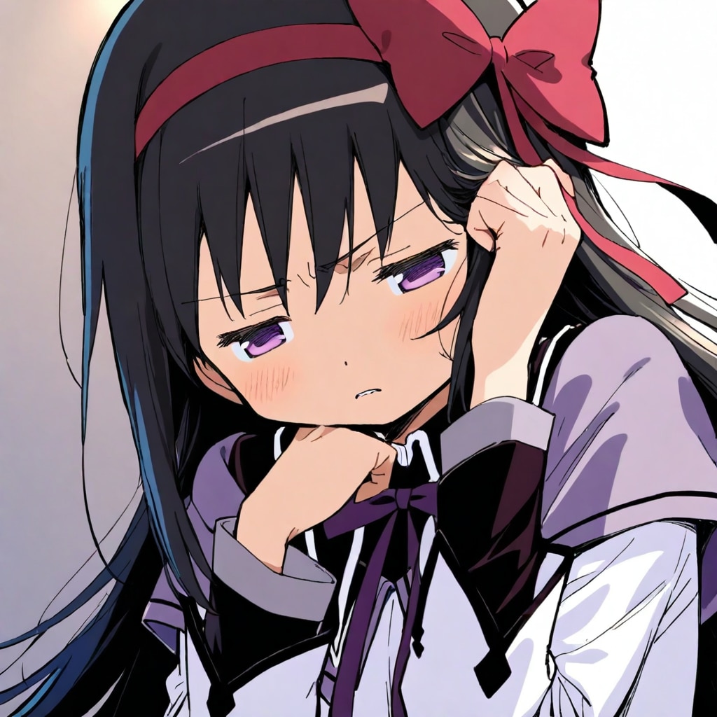 軽蔑の表情の暁美ほむら