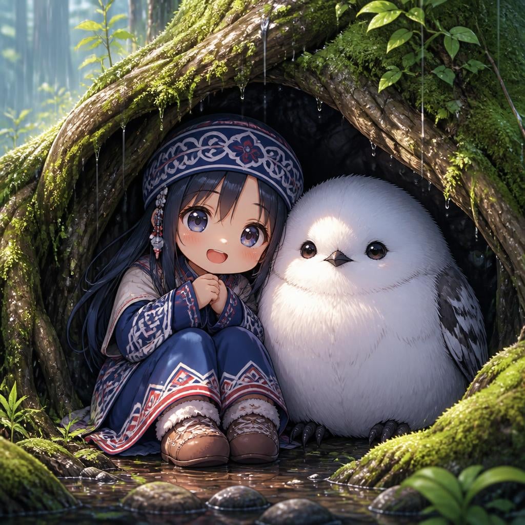 雨宿りの妖精たち