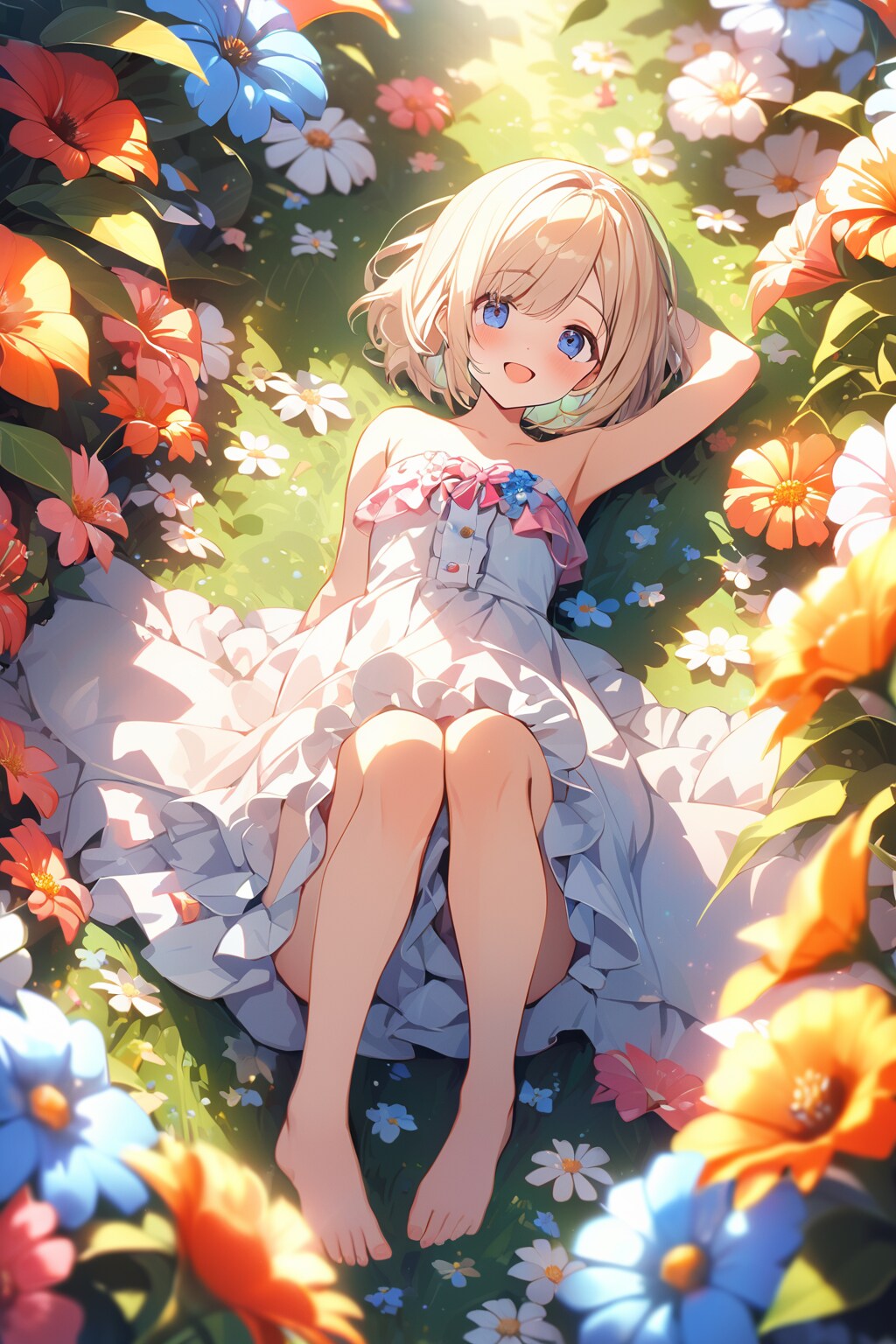 お花畑にて