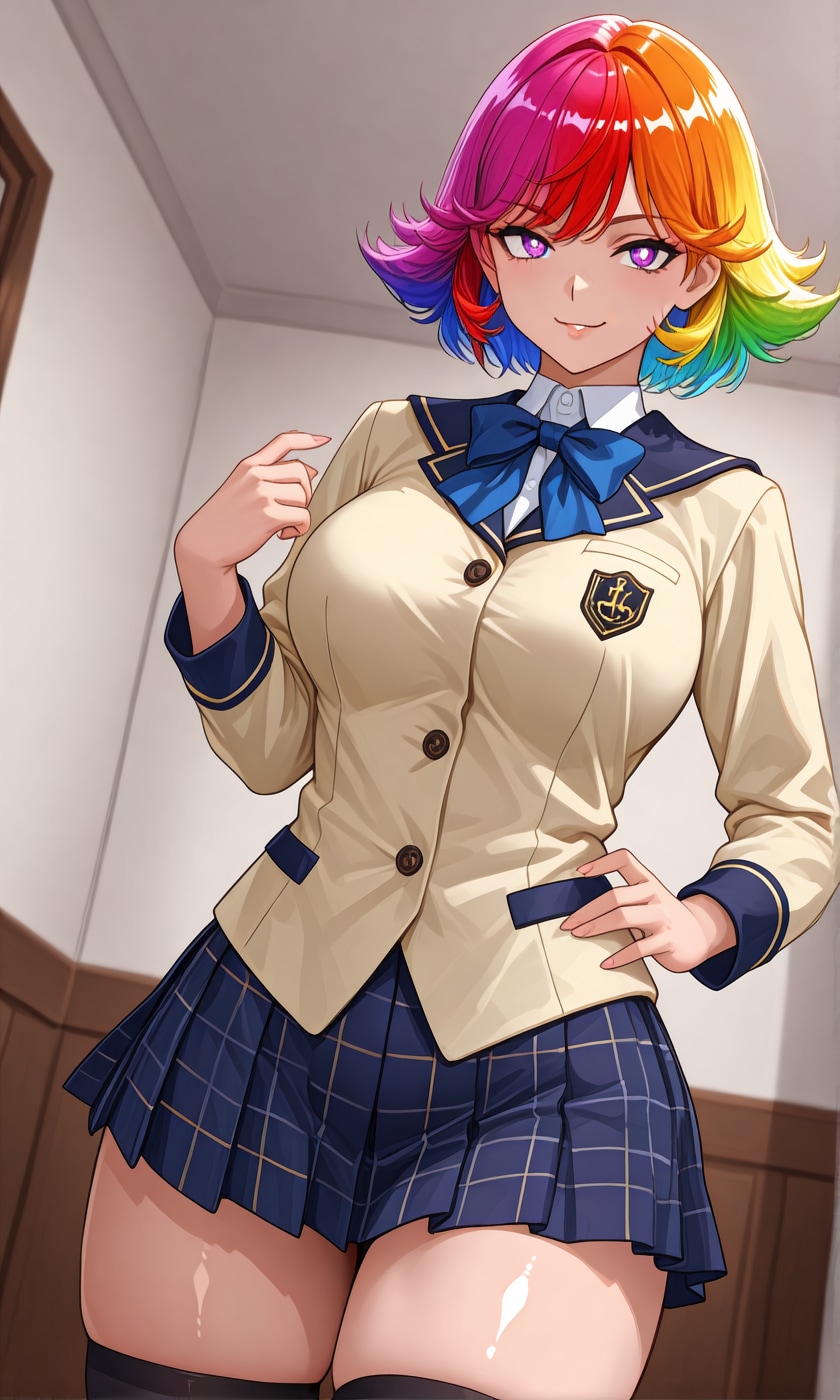 レインボーヘアJK（女子高生）