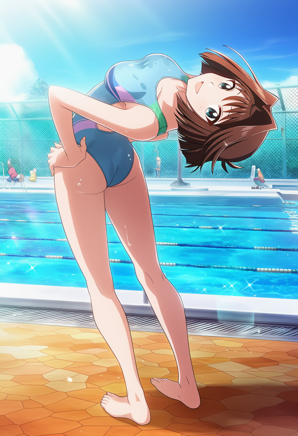 競泳水着　後ろ反り59