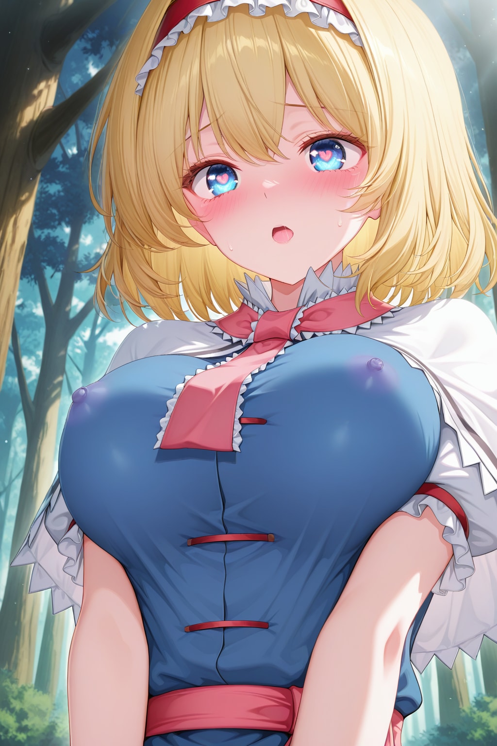 胸が張っちゃうアリスさん…