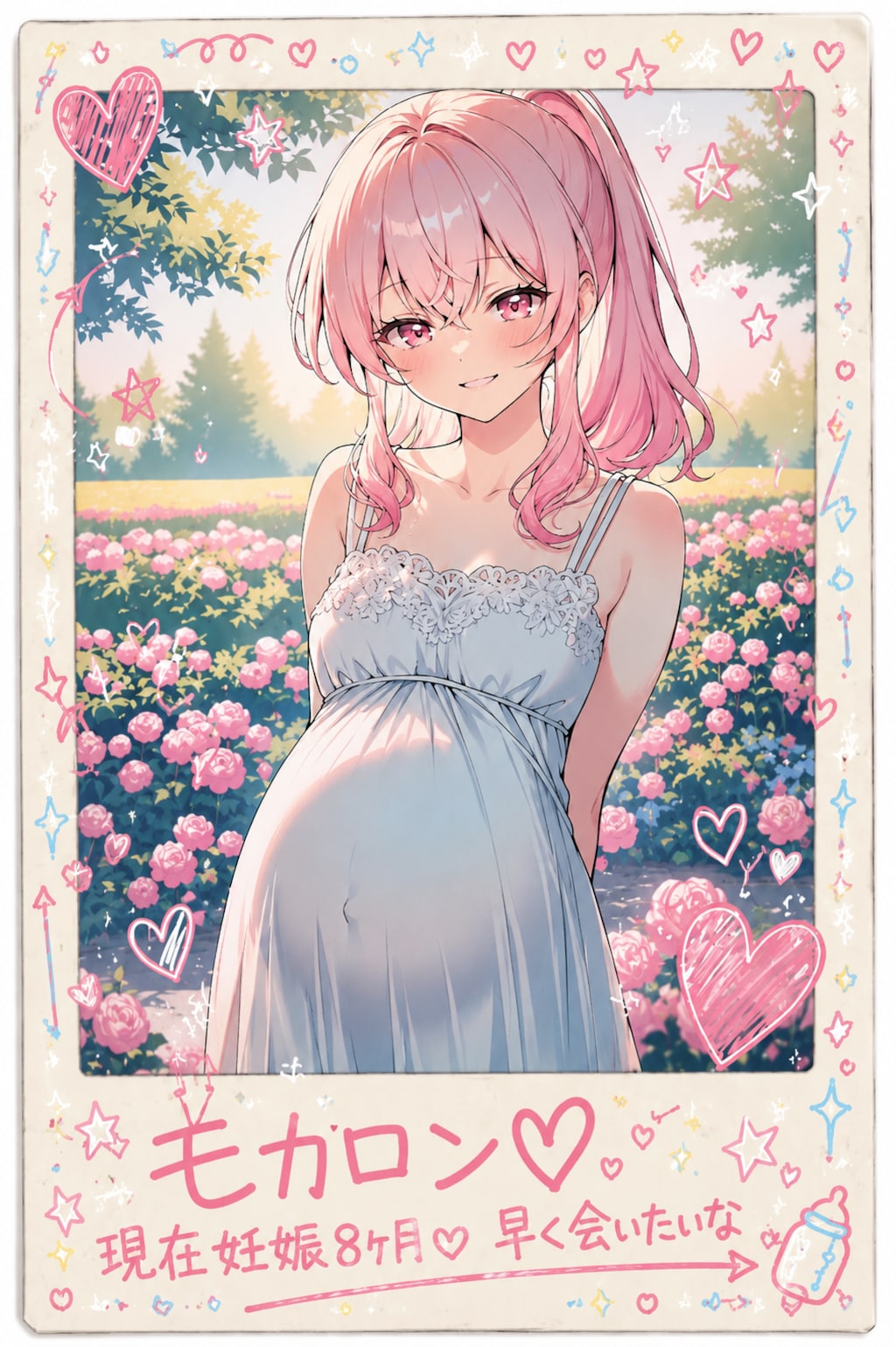 【ﾓｶﾛﾝ】妊婦チェキ‎(　˙ ؂ ˙　)