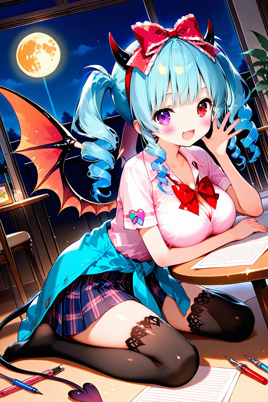 ねー！宿題見せてー？