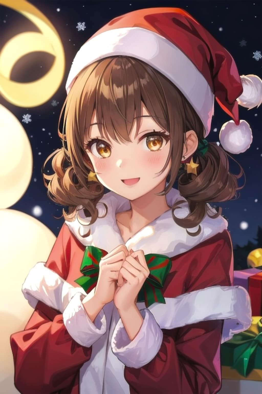 カーリーツインテールのサンタガール🎅🏻🌟🎄.*