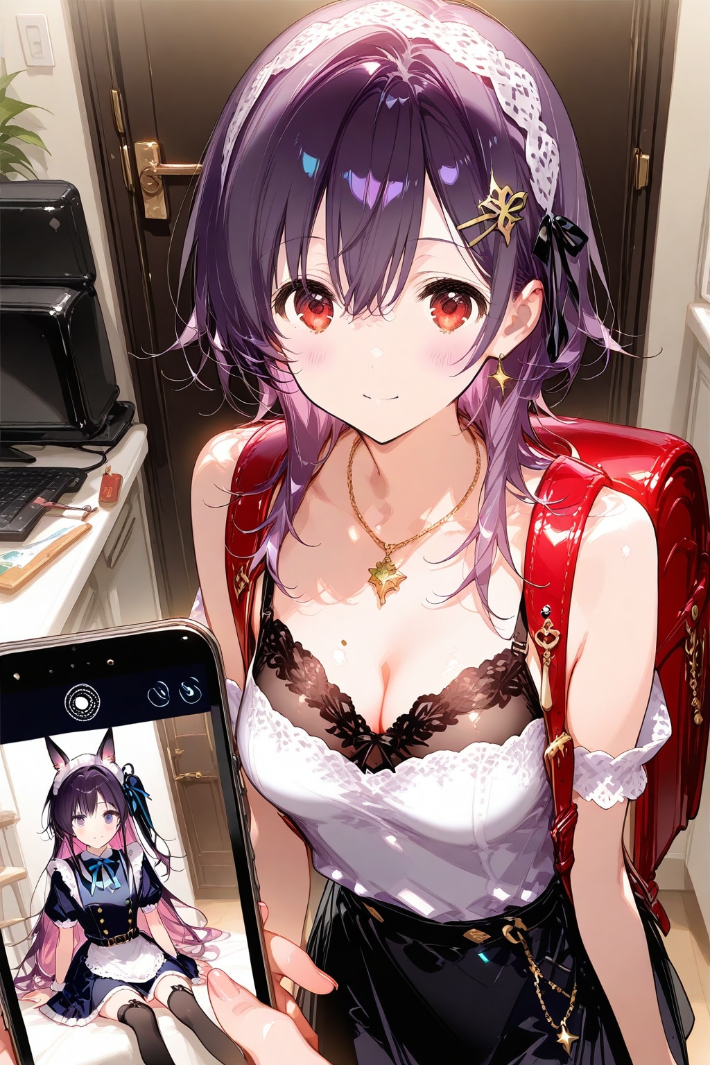 コスプレイヤープロンプトそのままの引用生成でランドセルガール🎒❤️