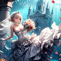 海底神殿の教会と花嫁の人魚 12枚目