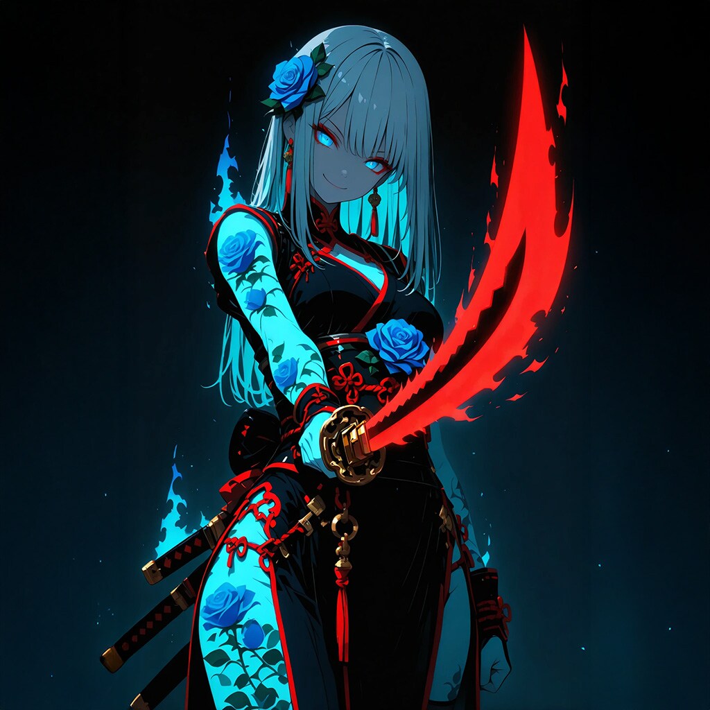 赤のオーラ青のタトゥーa