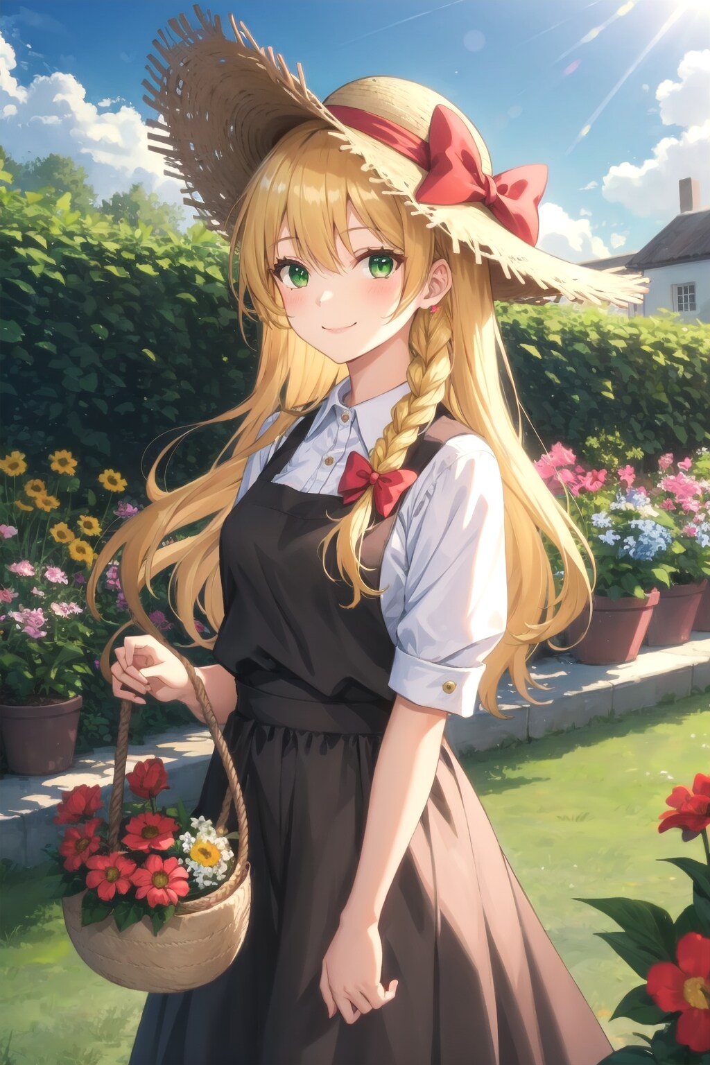 AIも認める花が似合う少女 | の人気AIイラスト・グラビア