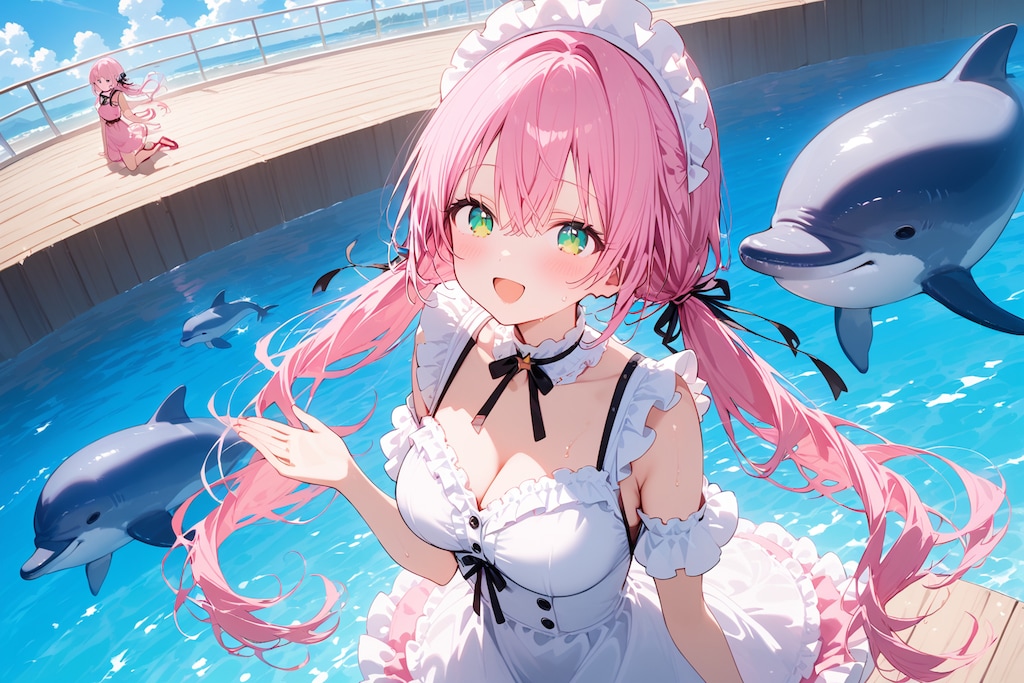 ドルフィンショーと桃花