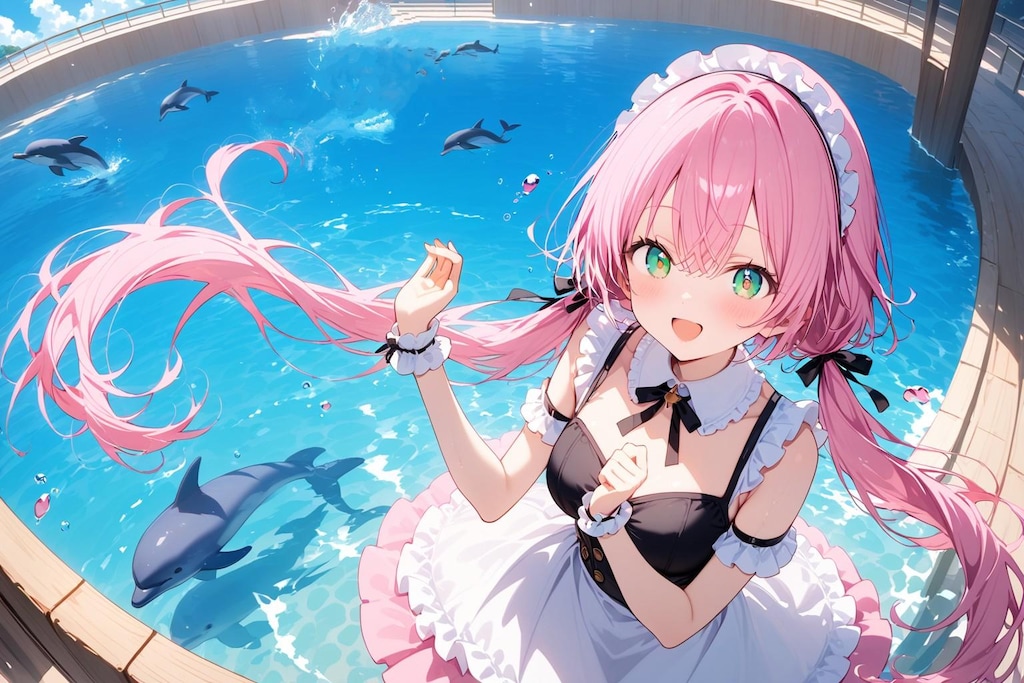 ドルフィンショーと桃花