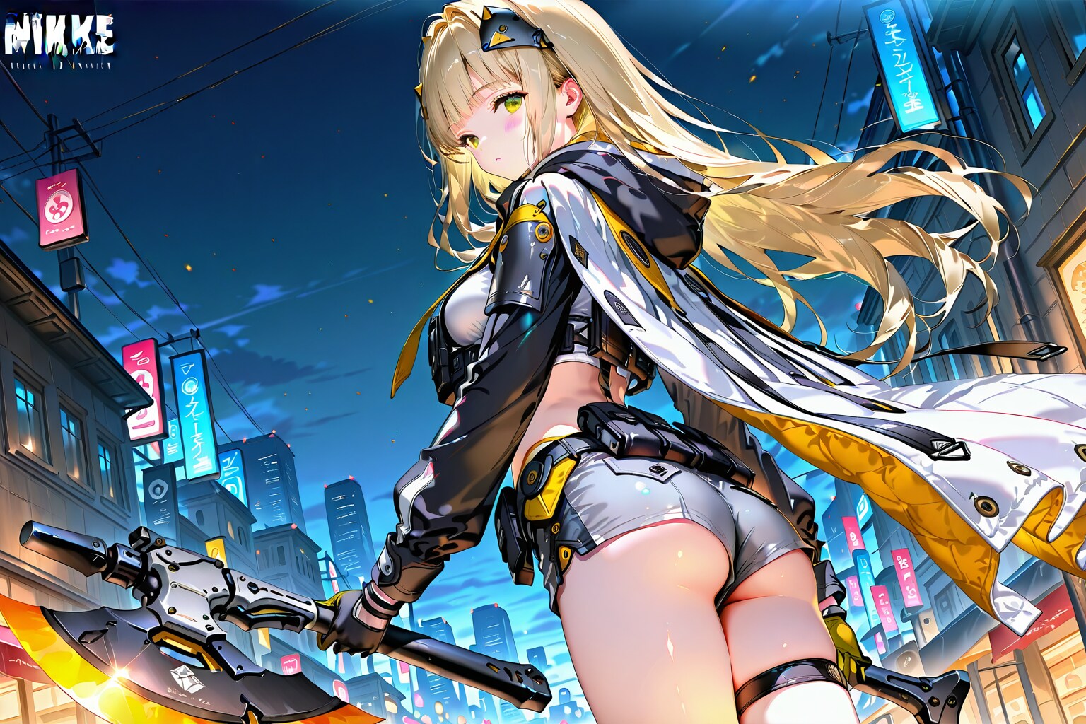 コスプレをするQILINちゃん『D(NIKKE)』