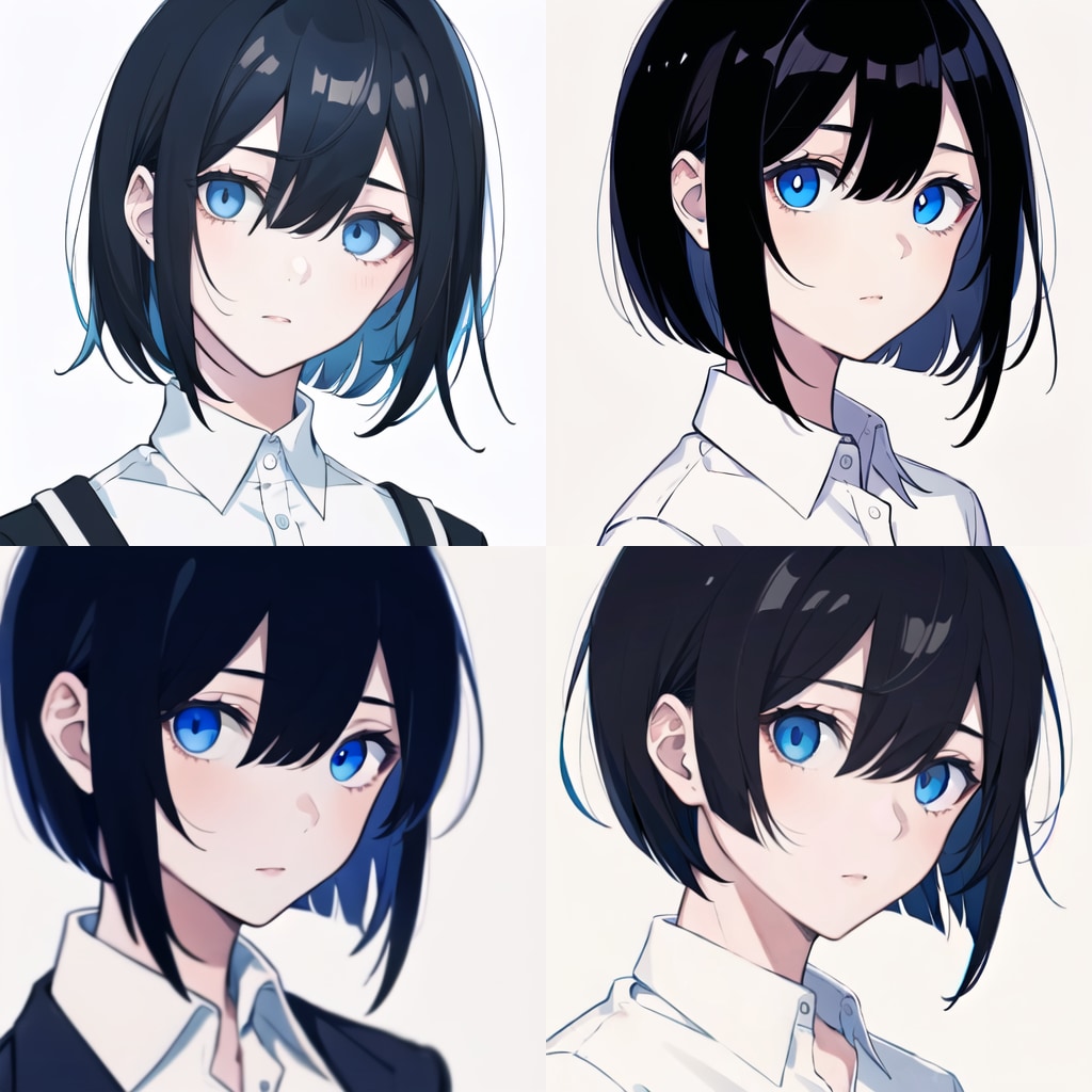 黒髪碧眼の女の子