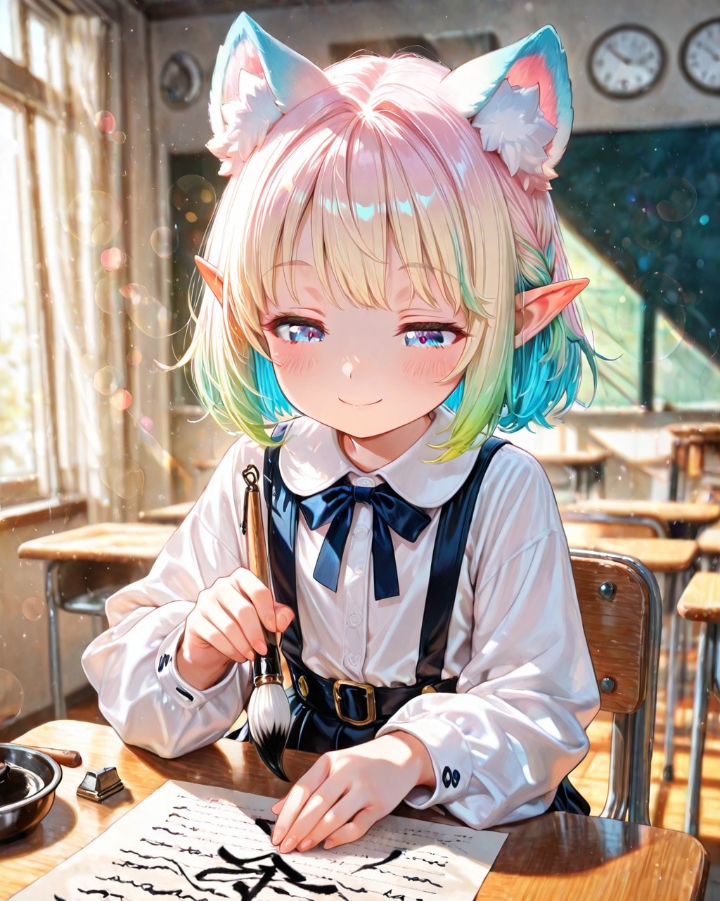 4枚）授業で書初め