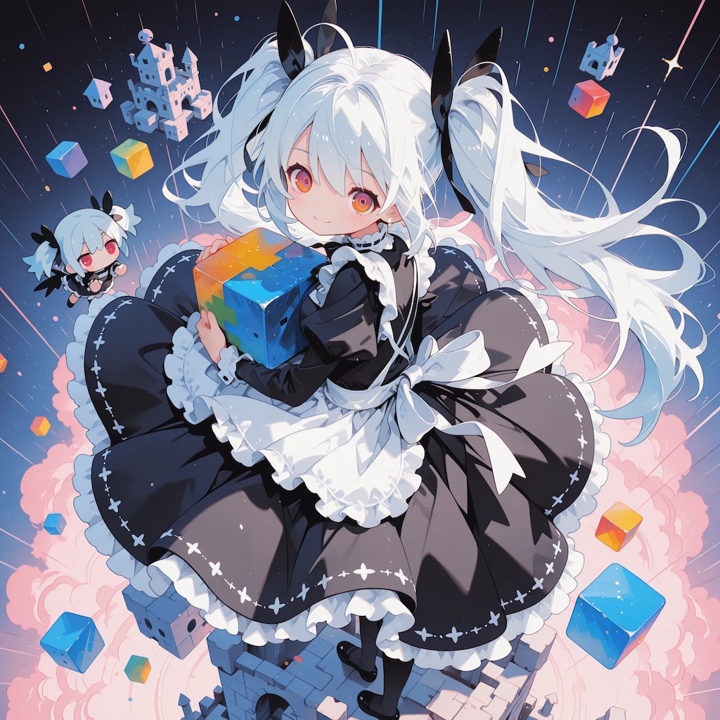 メイドと積み木のお城を作ろう