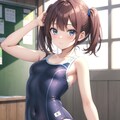 スクール水着の女の子 3枚目