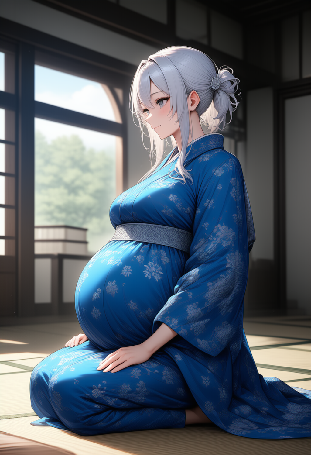 休息の沙耶、朝のひと時