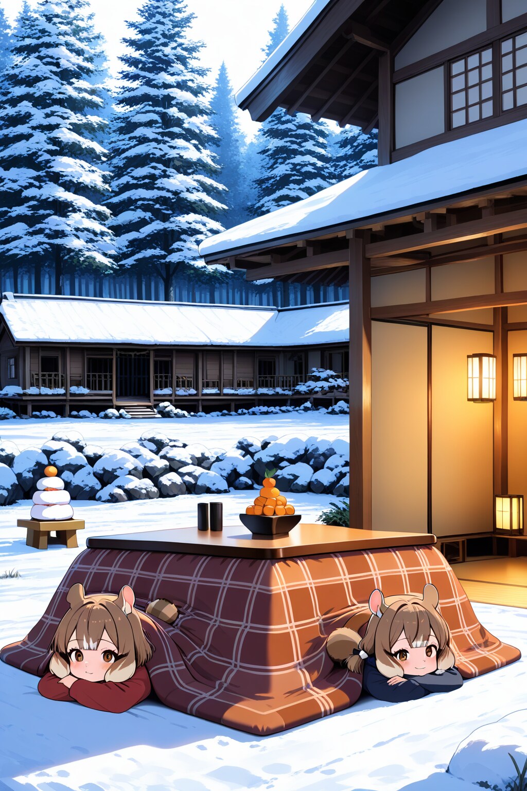 シルちゃんたちの晴れ着姿《おいでよ どうぶつの娘》