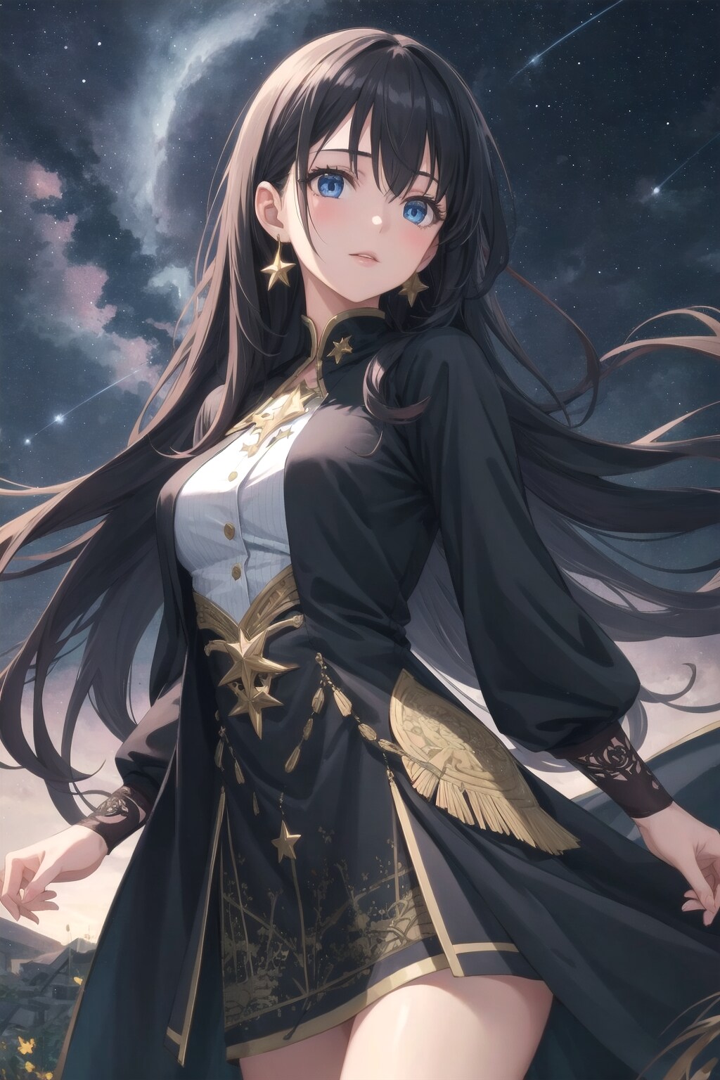 星と黒いドレス