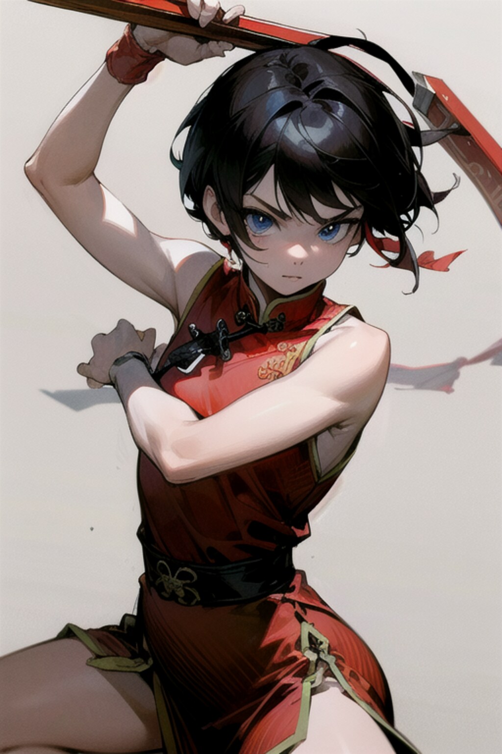チャイナ服　ヌンチャク