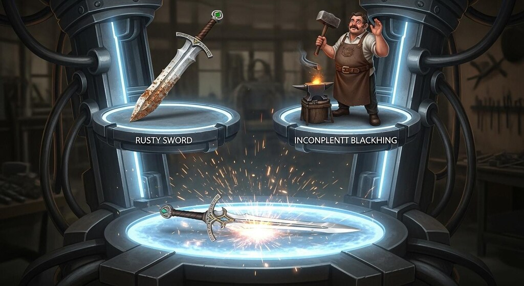 錆びついた剣と無能な鍛冶屋で合成