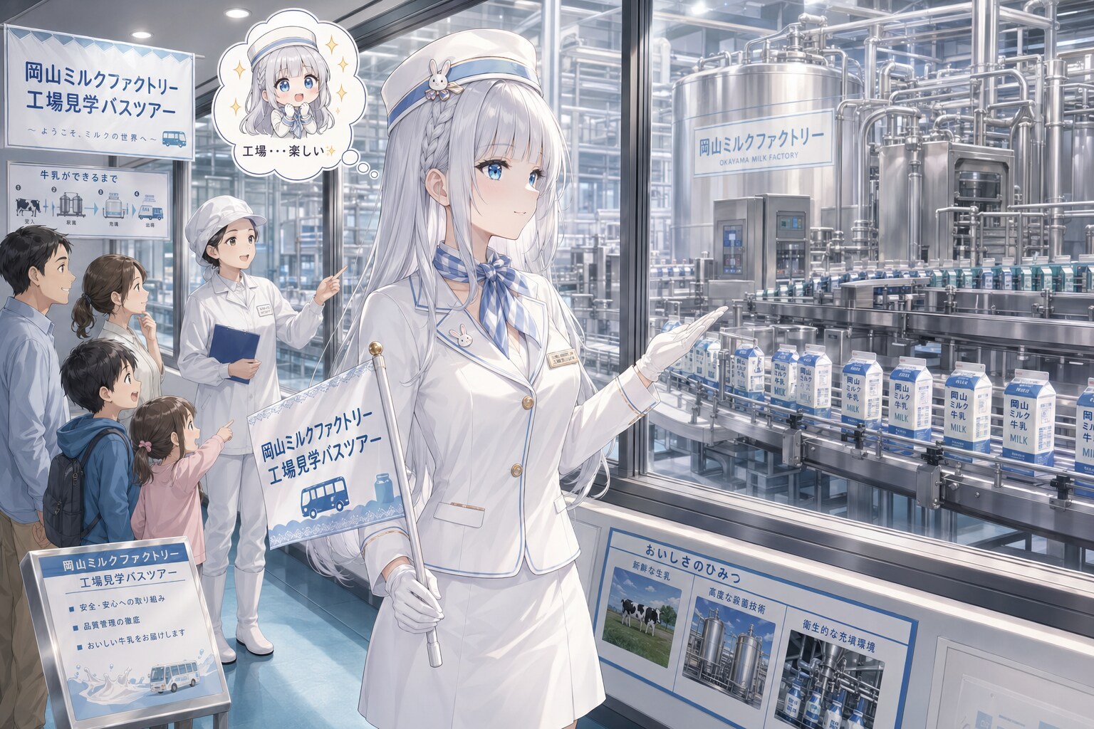 工場見学がしたくて、バスガイドになりました