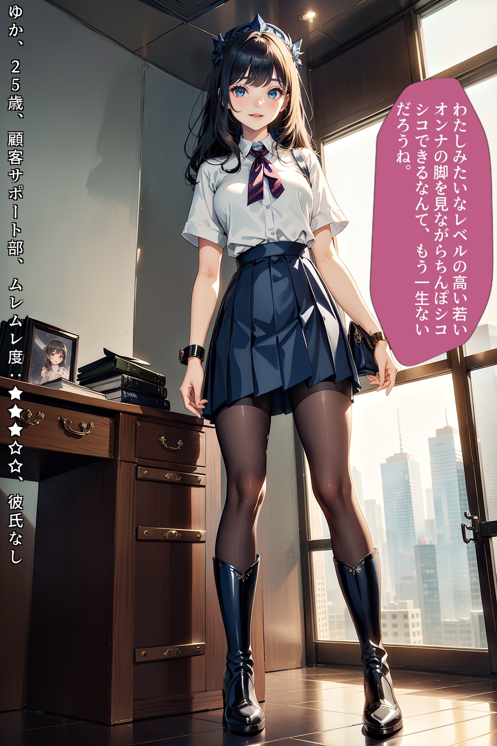 上品なお嬢様OLのパンスト＆ブーツが最高すぎる件