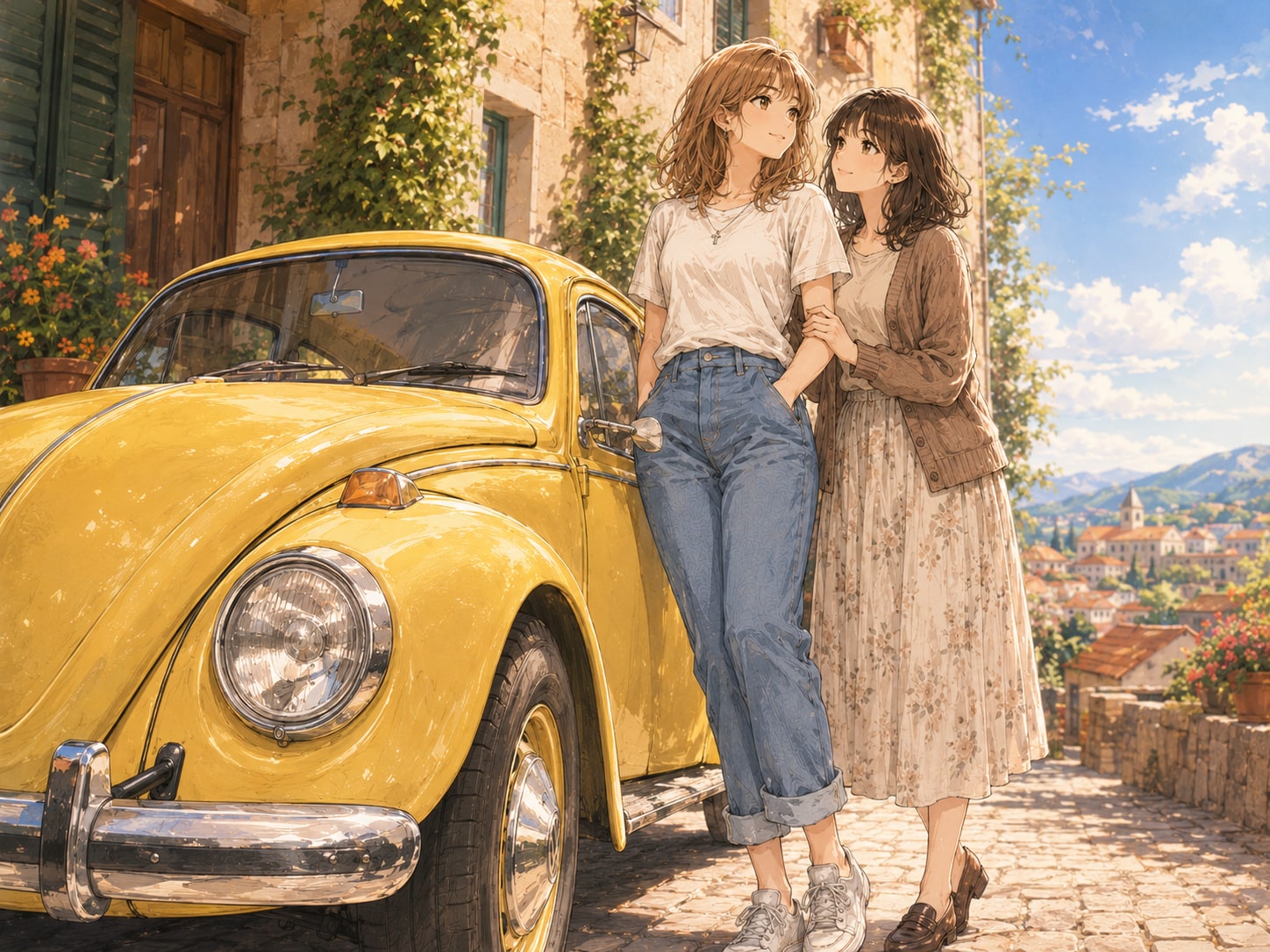 黄色い相棒と君と | の人気AIイラスト・グラビア