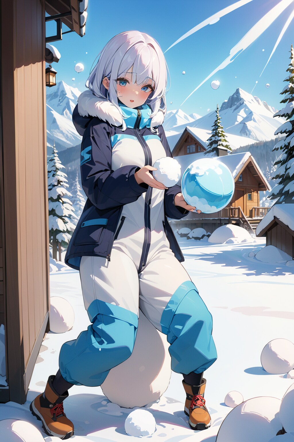 雪玉で遊ぼう | の人気AIイラスト・グラビア