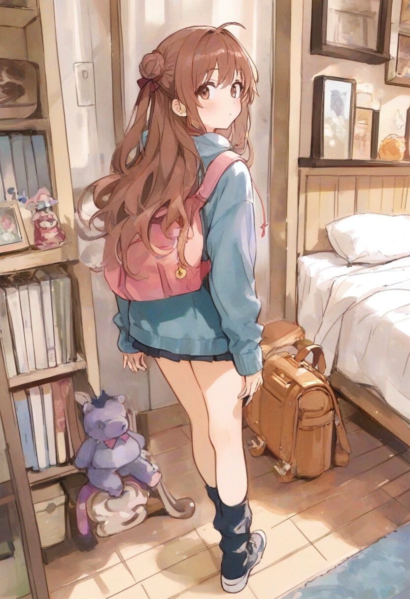少女の部屋(水彩タッチ)(139)